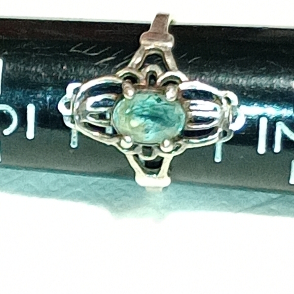 Vintage Art Nouveau/Art Deco Style Sterling Gemstone Ring - Picture 8 of 15